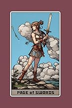 Page of Swords - Tarot Card Notebook - Card No.54 (Color Ed.): A5 Ruled Lined Tarot Journal Diary Sk