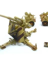 PMA 172 P0311 FLAK36型88毫米炮 配拖車送彈夾 沙漠色加寬防盾