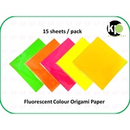 Origami Craft Paper 5 x 5 Fluorescent Paper