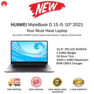 NEW LATEST MODEL ORIGINAL HUAWEI MATEBOOK D15 i5 10th @ 11th GEN
