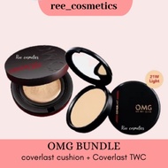[BUNDLE] OMG Oh My Glam Glow Matte Face Bundle: Oh My Glam Coverlast Cushion + Two Way Cake