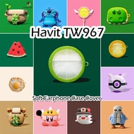 【imamura】 For Havit TW967 Case Interesting Cartoon Soft Silicone Earphone Case Casing Cover NO.3