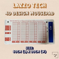 4D & Toto Fun Design Huatpad | 60cm x 30cm | Anti-Slip Mousepad