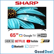 Sharp 4TC55FJ1X 55" Inch / 4TC65FJ1X 65" Inch 4K UHD Smart Google HDR TV