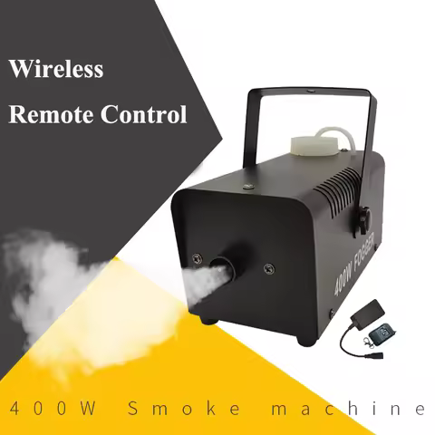 Mini 400W Fog Smoke Mist Effect Machine Disco DJ Party Christmas stage projector with Wire/Remote Co