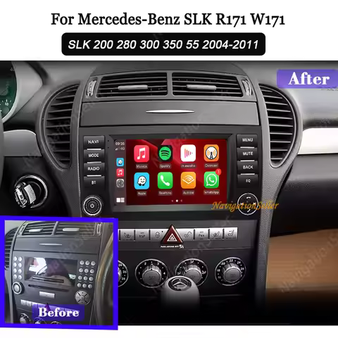 For Mercedes Benz SLK SLK200K SLK350 SLK300 SLK280 Carplay Video Player Autoradio Multimedia Car Rad