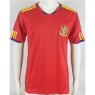 Retro version 2010 Spain Jersey home Men's Sports shirt S-XXL