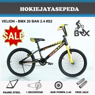 sepeda bmx 20  velion - salvo ban 20 x 2.40 untuk anak 9 tahun-remaja - hitam kuning jalu