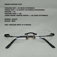 RIMLESS Eyeglass FRAME Wanita 7432