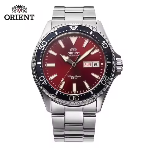 Orient Men Japanese Diver Automatic Watch, 20Bar Waterproof Week‑Date Luminous Stainless Steel Sport