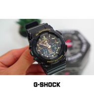 CASIO 卡西歐 G-SHOCK系列 經典迷彩雙顯電子錶 黑 GA-100CF-1A9 二手近全新 原廠正品