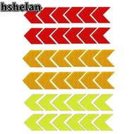 HSHELAN 36Pcs Strong Reflective Arrow Decals, Red + Yellow + Green 4*4.5cm Safety Warning Stripe Adhesive Decals, Arrow Reflective Material Car Trunk Rear Bumper Guard Stickers