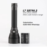 大功率極強光遠射程手電筒 Long Range Thrower Convoy Tactical LED Flashlight full set.