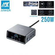 Anker A2345 Prime 250W USB C Charger Ultra-Fast 6-Port GaN Charging Station 2.26" LCD Display and Sm