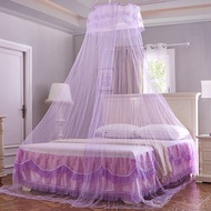 (TENK) Mosquito Net for Bed, Size Bed Canopy Hanging Curtain Netting, Princess Round Hoop Sheer Bed