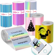 57mm * 3.5m laser color sticker label thermal label, free of bisphenol A, suitable for A6 cute cat C