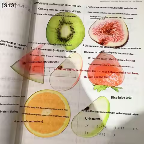 Reading Bookmark Simulation Fruit Bookmark Desktop Decor Bookmark Eye-Catching For Birthday Gift Sta