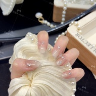 NZM[Xu Me Dazzling] Gentle Style Whitening Simple Wearing Nail Nude Color Daily Commuter