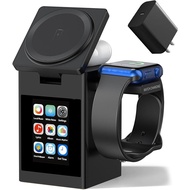 Vivilumens 7-in-1 Wireless Charging Station with Bluetooth Speaker Alarm Clock, LCD Touch Screen, Mu