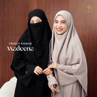 Maslaha Niqab | Madeena French Khimar Embroidery | Long FK Instant Umrah Hajj | Khimar Embroidery Kh
