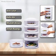 ❈✚►[Malaysia In stock] Tudung Saji Viral 3 4 5 Tier Insulated Slide Cover Food Storage Moden Bertingkat 5 Tingkat Rak La