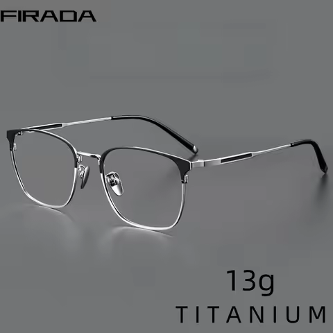 FIRADA Fashion Plus Size Glasses 2024 Retro Business Eyewear Comfortable Optical Prescription Eyegla