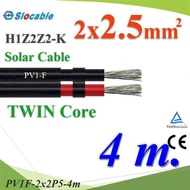 4 Meters Solar Wire PV1 H1Z2Z2-K 2x2.5 Sq.mm. DC Cable Double Line