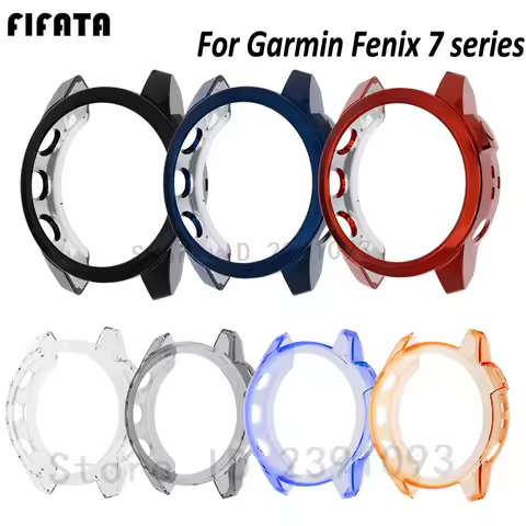 Protection Case For Garmin Fenix 7 Smart Watch Protector Frame Soft Crystal Clear TPU Case Cover For