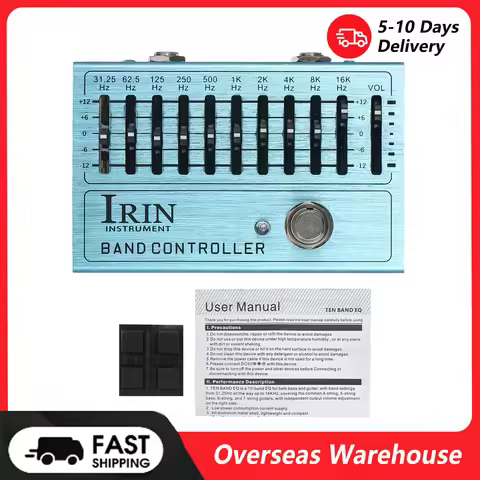 Guitar Equalizer Pedal 10 Band EQ Guitar Effect Pedal Guitar Equalizer with True Bypass for Guitar B