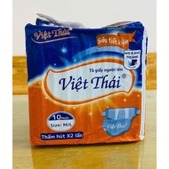 Viet Thai Elderly Diapers 10 pieces Size M/L from 40 to under 70kg for the elderly, patients, postpa