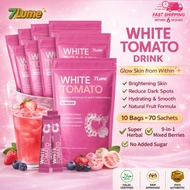 【HALAL】[10 Bags] 7LUME White Tomato 9 in 1 Whitening Brightening Skin Supplement Pure Natural 0 Addi