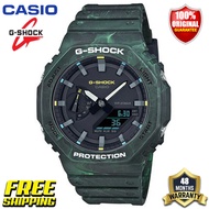 Jam Tangan Lelaki Original G-Shock Men Sport Watch GA2100 Japan Quartz 200M Water Resistant Shockproof Waterproof World Time LED Auto Light Gshock Man Boy Sports Wrist Watches 4 Years Official Store Warranty GA-2100FR-3A (Ready Stock Free Shipping)