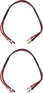 The Lord of the Tools 2pcs 4mm Banana Plug to Bare Wire Audio Cable 14AWG Silicone Wire 300mm Speake