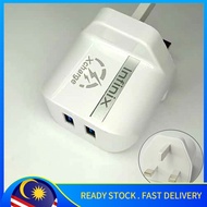 🔥 READY STOCK 🔥 HIHILAH IFX-5 2.4A  Charger UK Adaptor Mains Wall 3 Pin Kepala Charger Plug Power Po