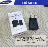Bộ Sạc Samsung 25W EU Adapter PD Sạc Nhanh GaN USB-C Cho Galaxy S25 S24 FE S21 Note 20 A56 M31 A55 -