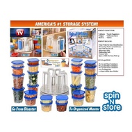 Smart SPIN and STORE Storage Container 49in1 Unique Jar SPIN N STORE As Seen TV 1set 24pcs Jar Swivel Rack lebaran ramadhan