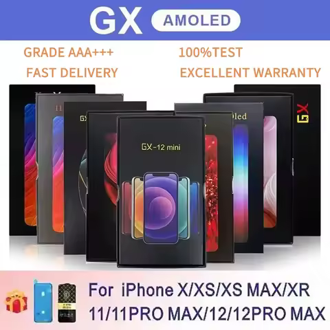 GX 100% OLED Brand For iPhone X XS Max Display True Tone With 3D Touch Screen For iPhone 11 12 13 Pr