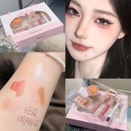 Herorange Portable Mini Makeup Set - Matte Blush, Eyeshadow Box Lip In Full Eyeliner, Face L7t2