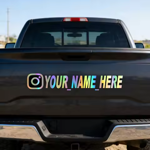 Custom Instagram Username Car Stickers | Waterproof UV-Resistant Vinyl Decals for Car, Motorcycle, T