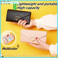 New Women's Long Wallet, Plain Heart-shaped Wallet, Multi Slot Buckle Women's Wallet, Women's Large 