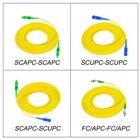 1M SC APC UPC FC APC Optical Fiber Patch Cord 3.0mm PVC G652D Fiber Jumper Simplex SM FTTH Optic Cab