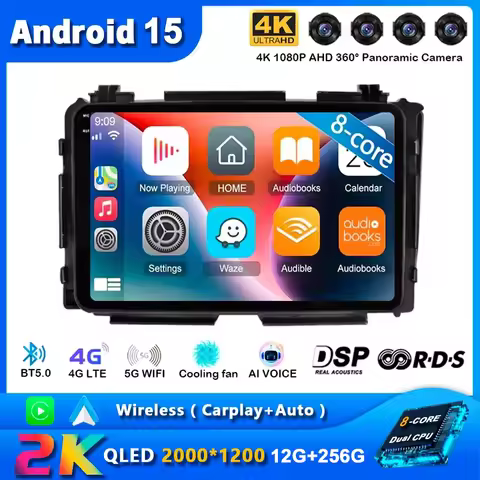Android 15 Car Radio For Honda HR-V HRV XRV Vezel 2013 - 2019 Multimedia Player GPS Navigation Carpl