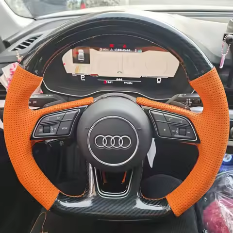 Hand Stitched Car Steering Wheel Cover for Audi A3 A4 A5 A6 A7 S3 S7 S8 R8 Q2 Q3 Q5 Q7 Q8 SQ5 RS3 RS