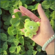 YT4 Rilakkuma Plushie Green Four Leaf Clover Plush Keychain Cute Bag Charm