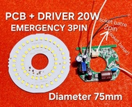 PCB LED DC + DRIVER 30 40 50 60 WATT DREVER INPUT 220V AC || PCB EMERGENCY 3PIN 20W