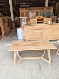 💯 Free Delivery ✅ 🌷#พร้อมส่ง โต๊ะ ไม้สักแท้100%  teak wood table long ยาว120. wide60 h60cm