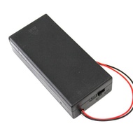3.7V 2 x 18650 battery holder storage box with cover cable switch