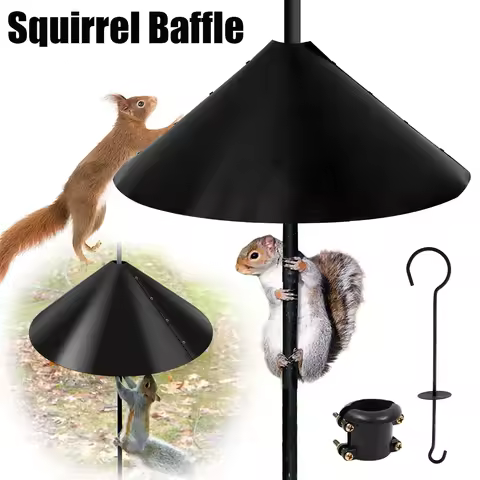 18 inch Squirrel Baffle Wrap Around Squirrel Proof Baffles Durable Plastic Bird Feeder Guard with Ho