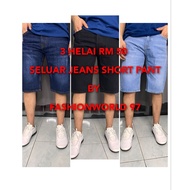 [3 PIECES RM 50] 1 HEALAI RM 17.99 JEANS SHORT PANT TAKADA SAP 28 TO 40 jeans men