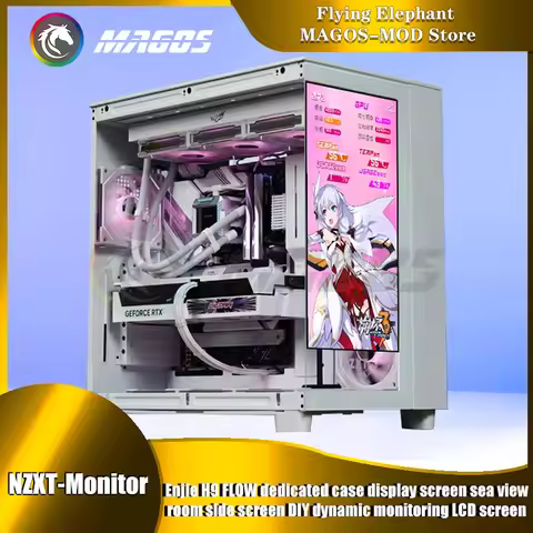 Computer Expand Screen For NZXT H9 FLOW Side Panel Display Dedicated DIY Dynamic Monitoring LCD Supp